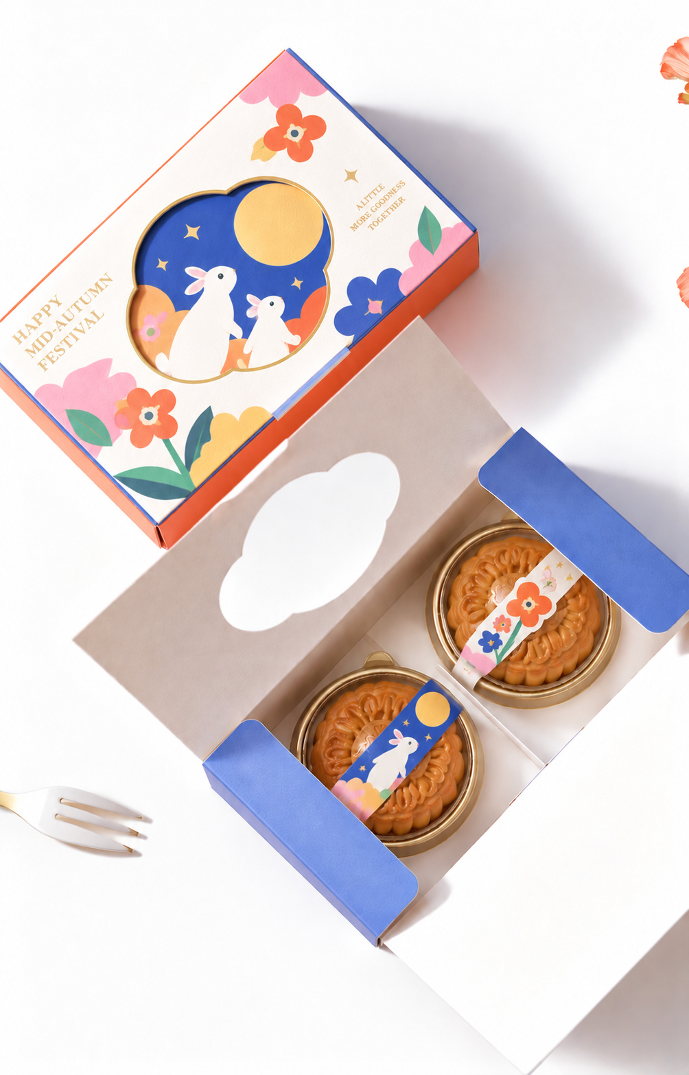Custom folding carton mooncake box printing Malaysia: full-colour art card box with Mid-Autumn festival design