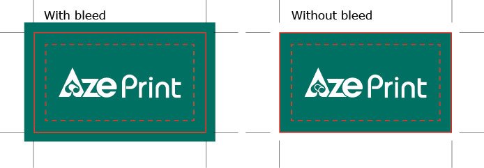 bleed vs. no bleed illustration
