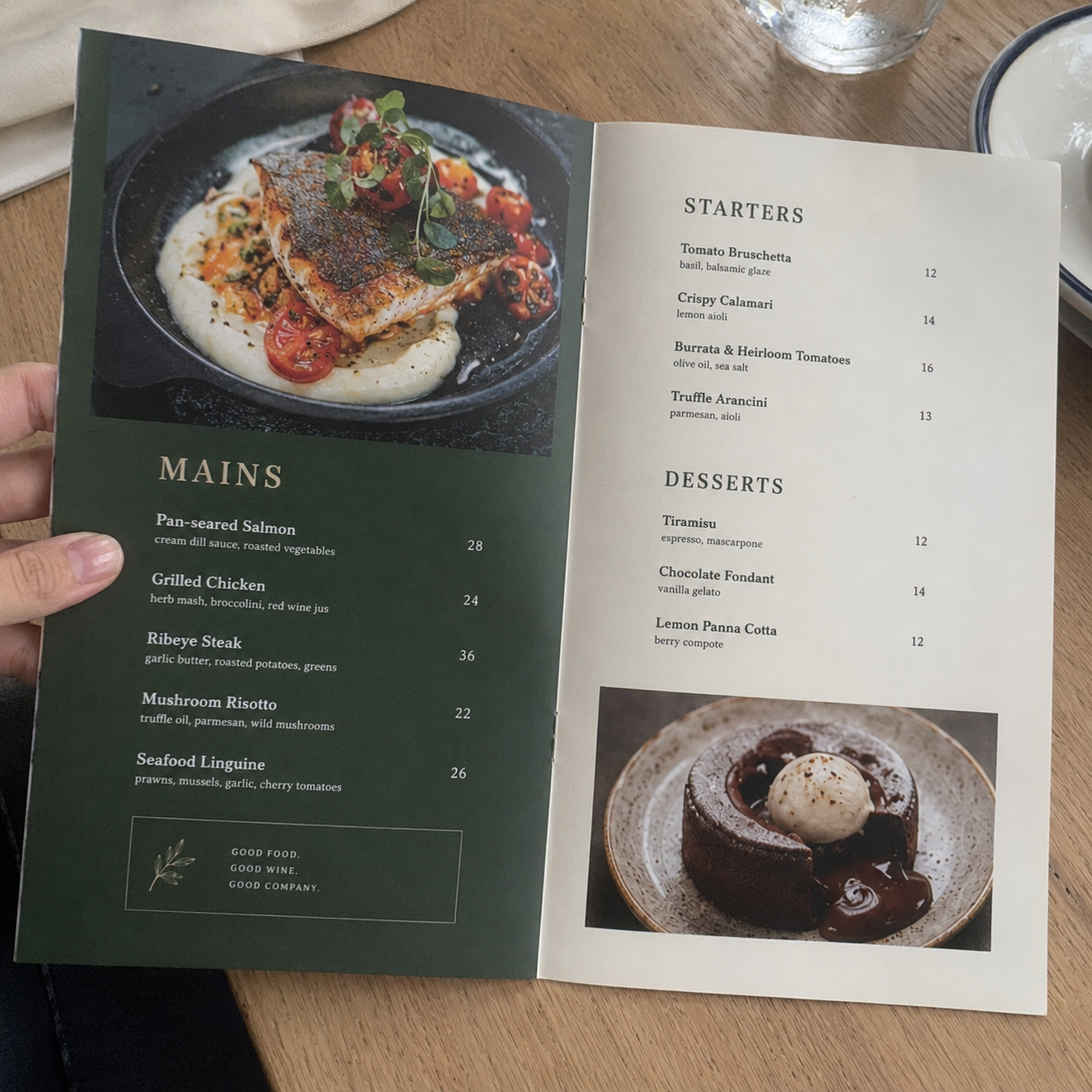 Menu Booklet 2