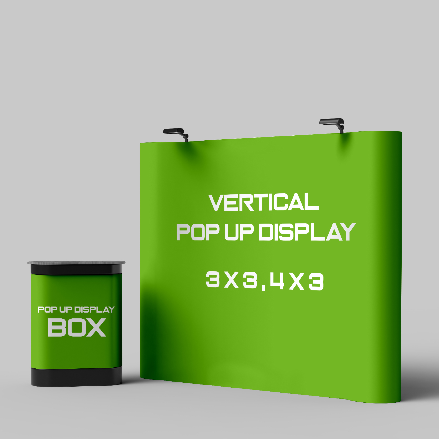 4x3 Vertical Pop-up Display with Curved Sides