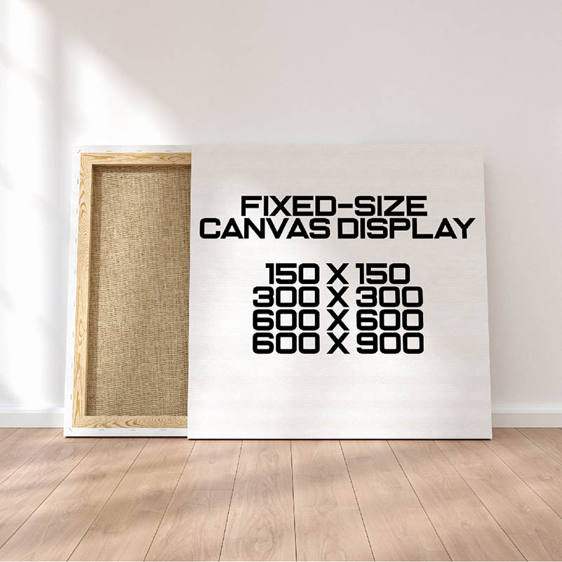 Great Value Fixed-Size Canvas Displa