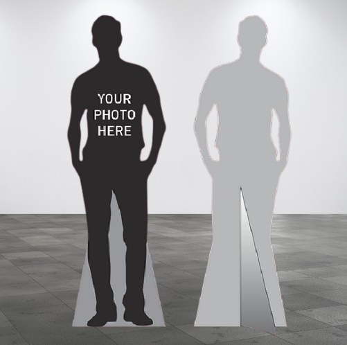 Easily Upload Designs for Your [I] HUMAN STANDEE (FOAM BOARD)