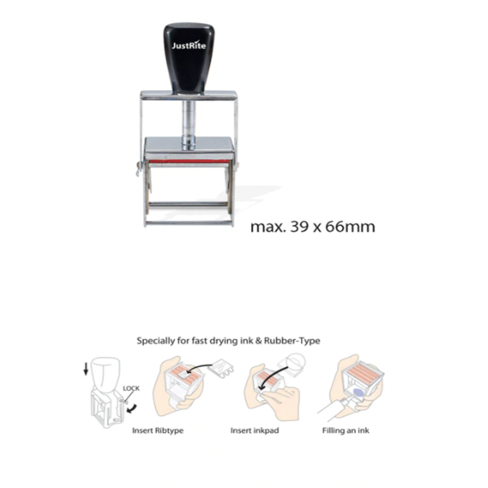 [A] SELF-INKING STAMP (JUSTRITE) 1