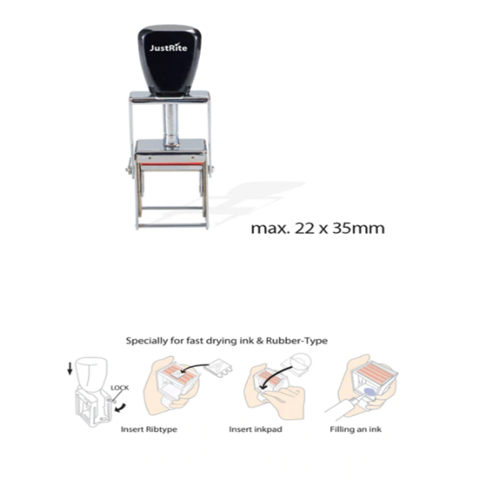 [A] SELF-INKING STAMP (JUSTRITE) 2