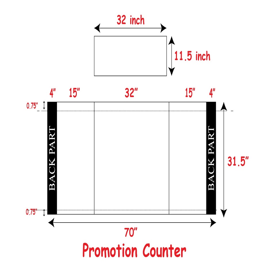 [O] PVC PROMOTION COUNTER (SET) 2