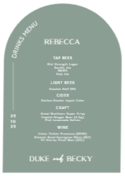Dinner & Drinks Changeable Colour