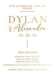 1Z White/Cream Card - Gold Foil