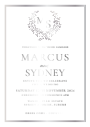 Silk / Knight white Card - Silver Foil