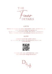 Silk / Knight white Card - Rose Gold Foil