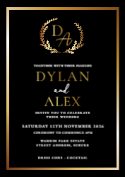 White Card - Gold Foil