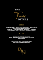 White Card - Gold Foil