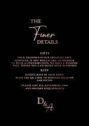 Knight Black Card - Rose Gold Foil