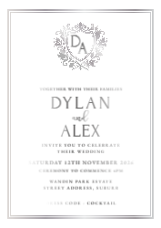 Silk / Knight white Card - Silver Foil