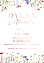 1E -White Card - Print & Rose Gold Foil both sides
