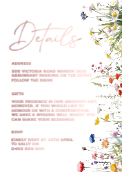 1A -White Card - Print &  Rose Gold Foil both sides
