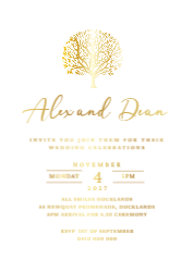 White/Cream Card - Gold Foil