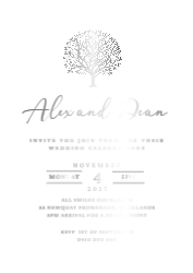 1C - White/Cream Card - Silver Foil