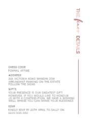 2C White/Cream Card - Print & Rose Gold Foil both sides