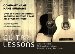 Postcard A6 200 Music Teacher, Guitar Teacher, music lessons