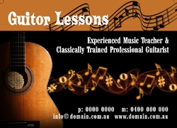 Postcard A6 PC237 Music Teacher, Guitarist, Guitar teacher, music lessons
