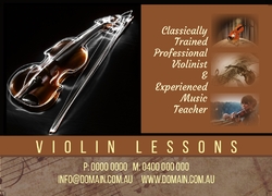 Postcard A6 PC221 Music Teacher, Violin Lessons, Teaching