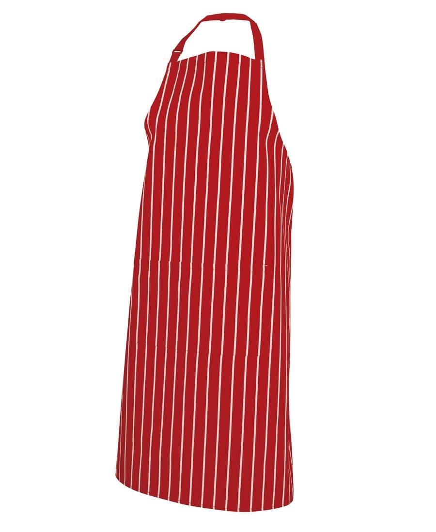 Bib Striped Apron with Pocket