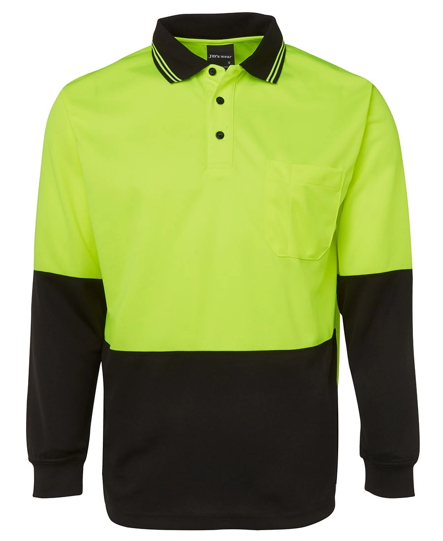 JB's Hi Vis Long Sleeve Traditional Polo