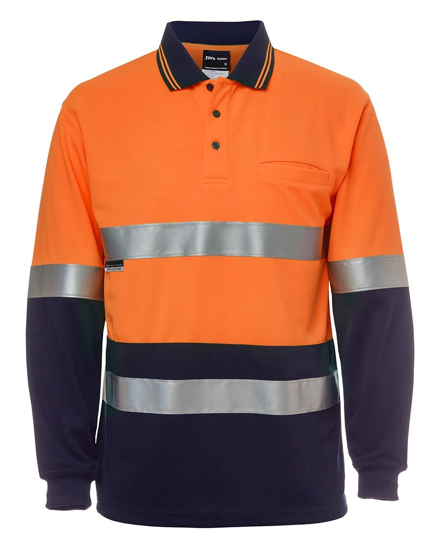 JB's Hi Vis Long Sleeve (D+N) Traditional Polo
