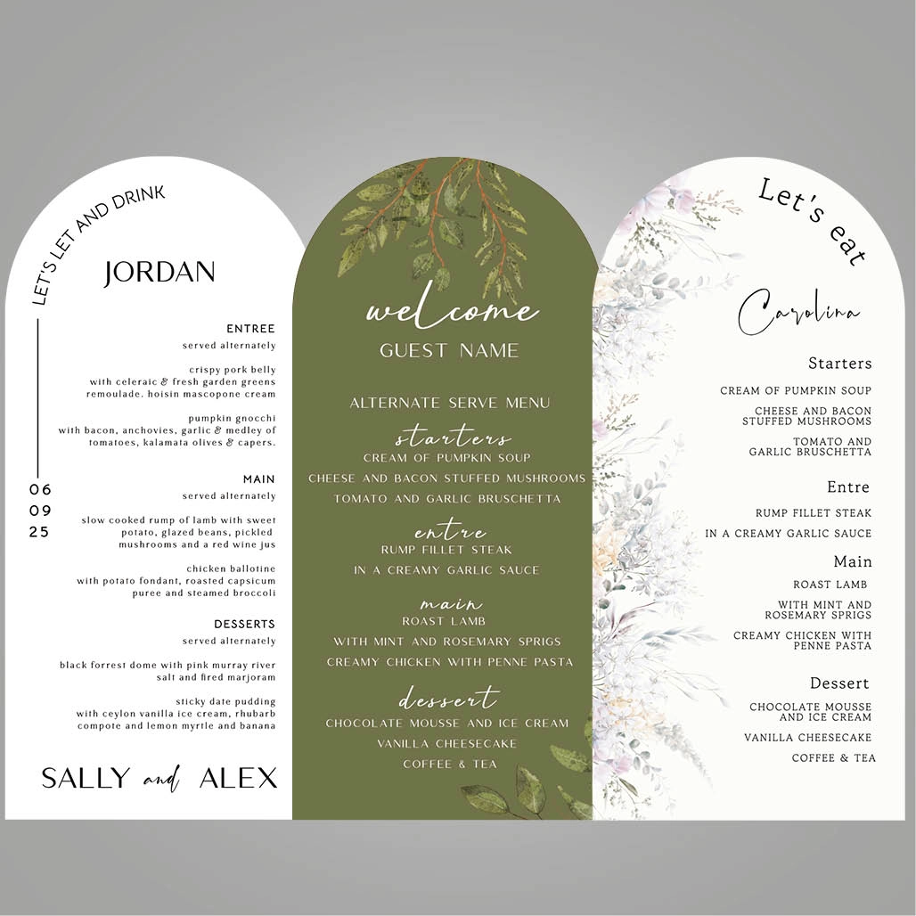 Arch Shaped Menus