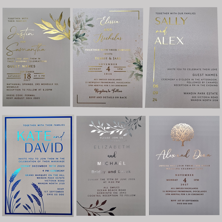 Foiled Wedding Invites