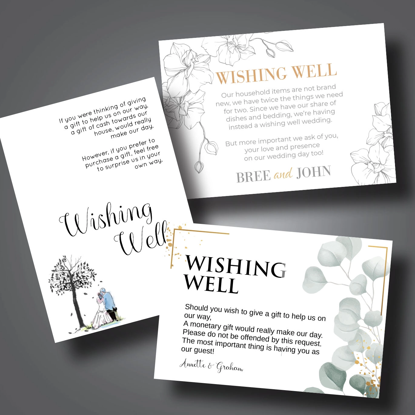 Wedding Stationary Wishing Well Cards