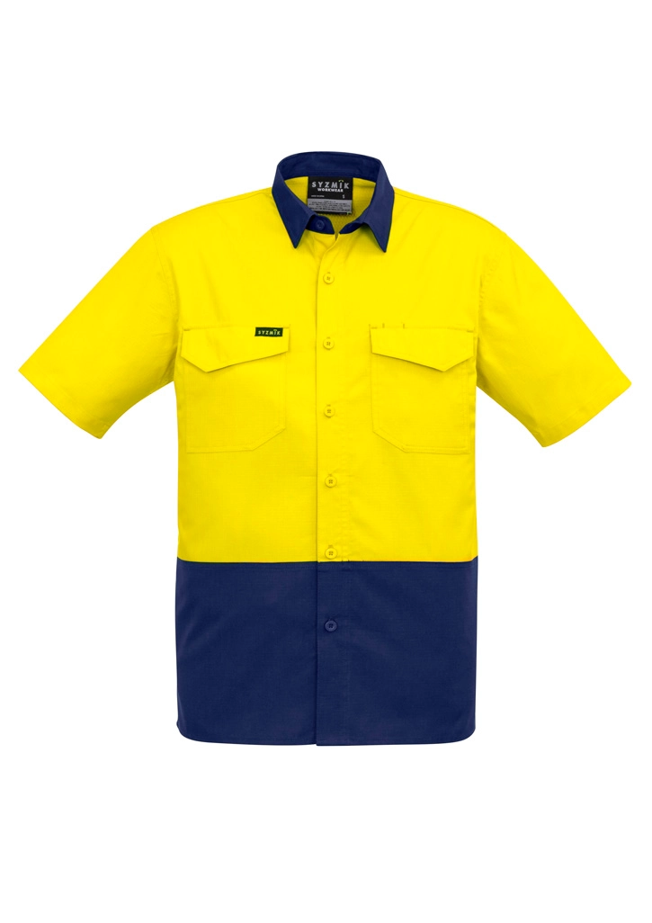 Men's Rugged Cooling Hi Vis Short Sleeve Shirt