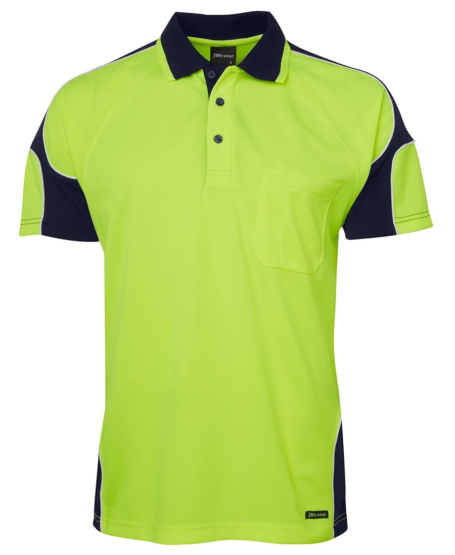 Hi Vis S/S Arm Panel Polo 3
