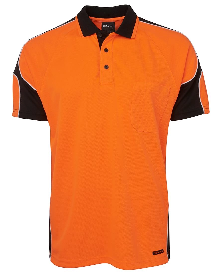 Hi Vis S/S Arm Panel Polo 9