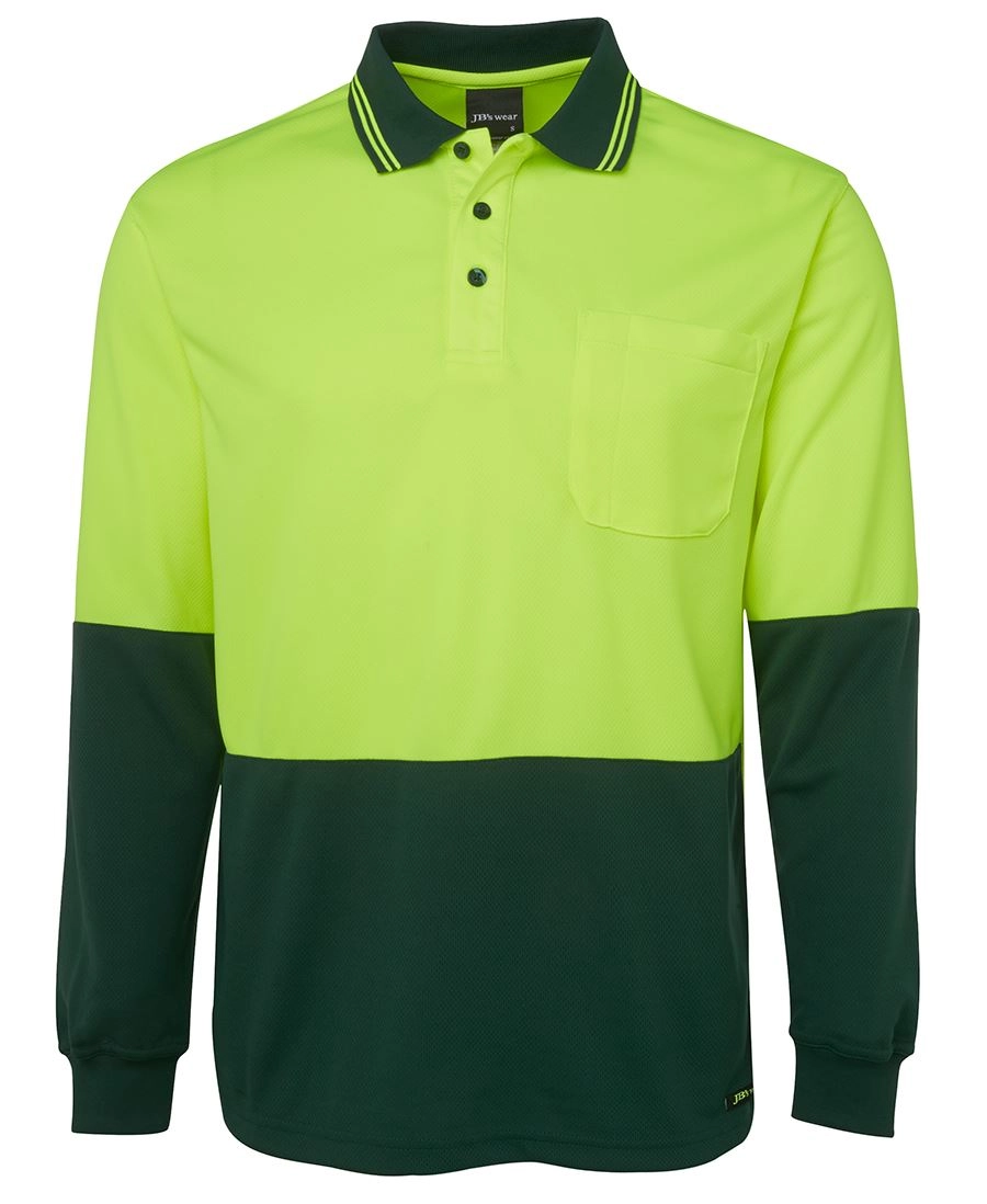 JB's Hi Vis Long Sleeve Traditional Polo 3