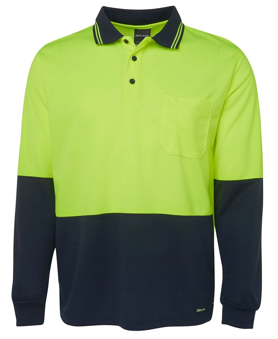 JB's Hi Vis Long Sleeve Traditional Polo 5