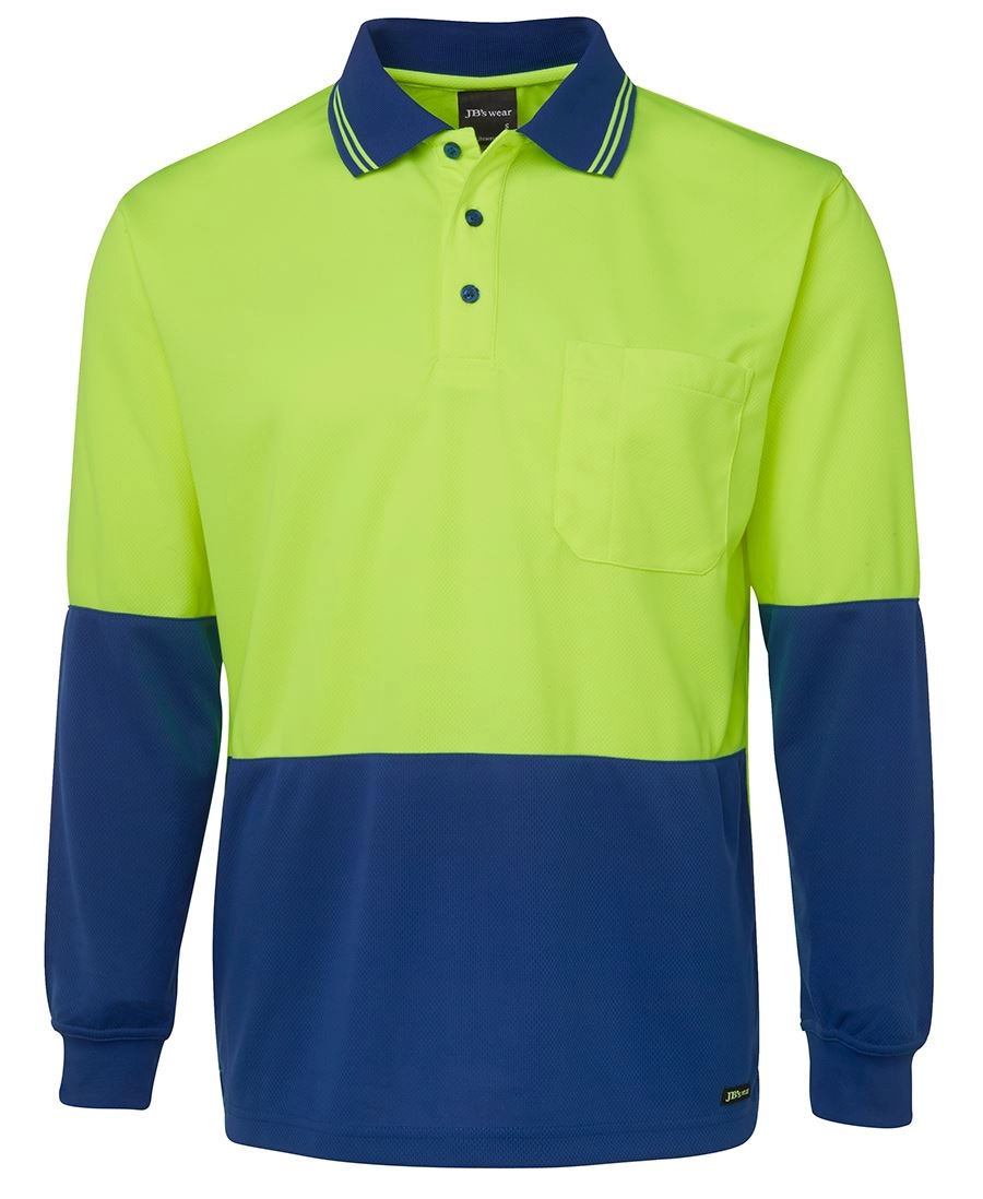 JB's Hi Vis Long Sleeve Traditional Polo 7