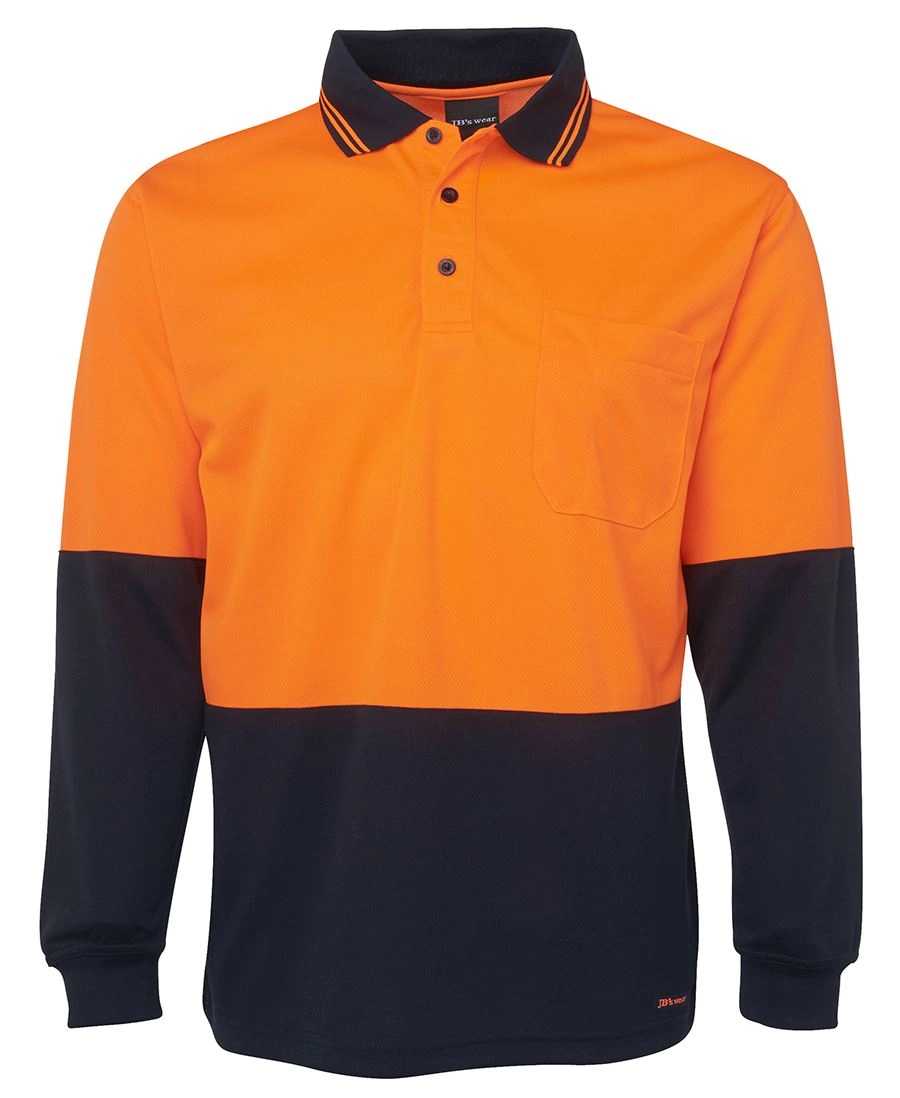 JB's Hi Vis Long Sleeve Traditional Polo 13
