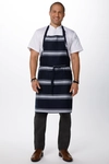 Navy Butcher Stripe Bib Apron 4