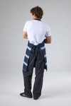 Navy Butcher Stripe Bib Apron 2
