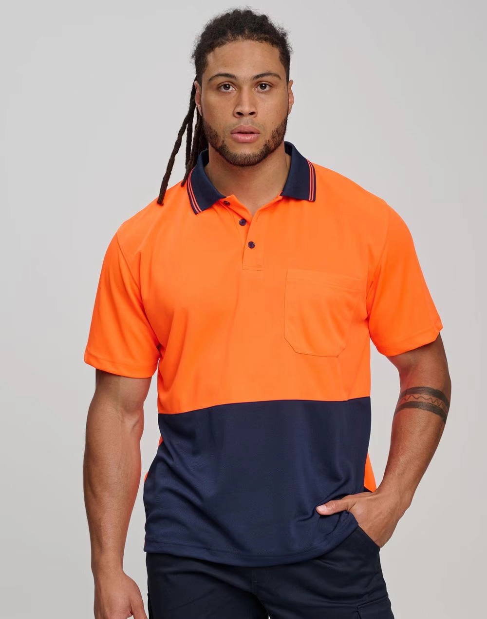 Unisex High Visibility CoolDry Short Sleeve Polo 1