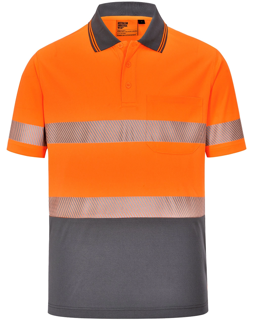 Unisex Hi Vis Segmented Polo 7