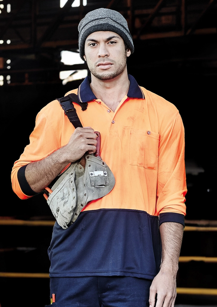 Unisex Hi Vis Basic Long Sleeve Polo 1