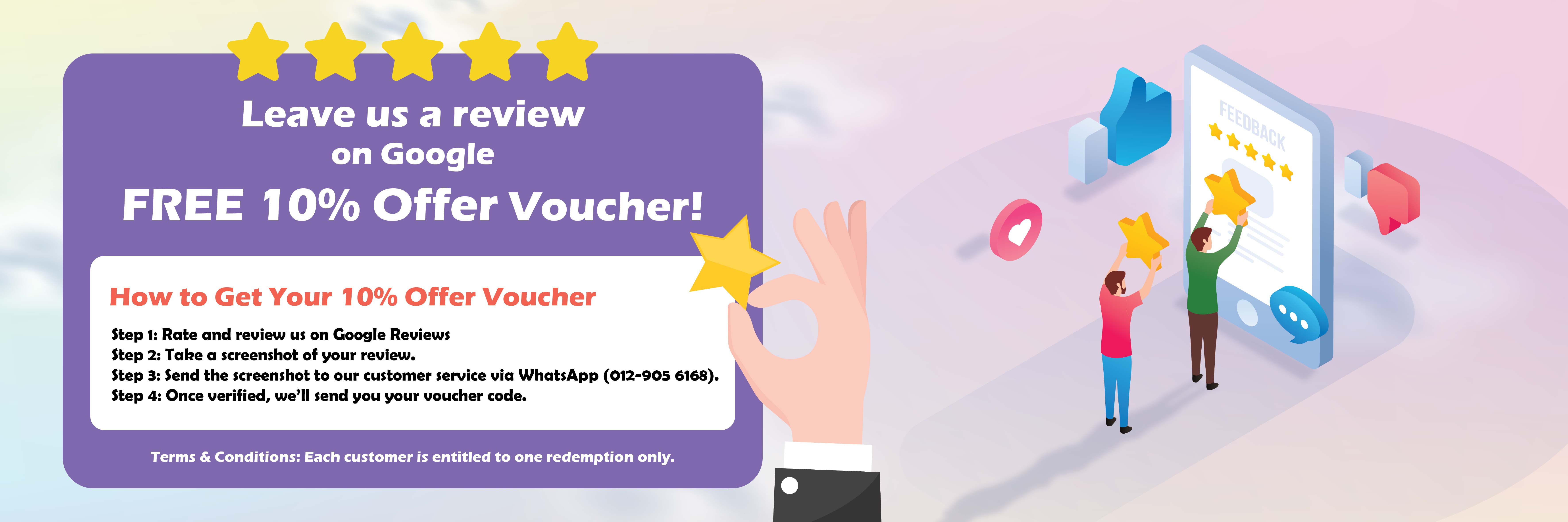 Rate Us to get 10% offer