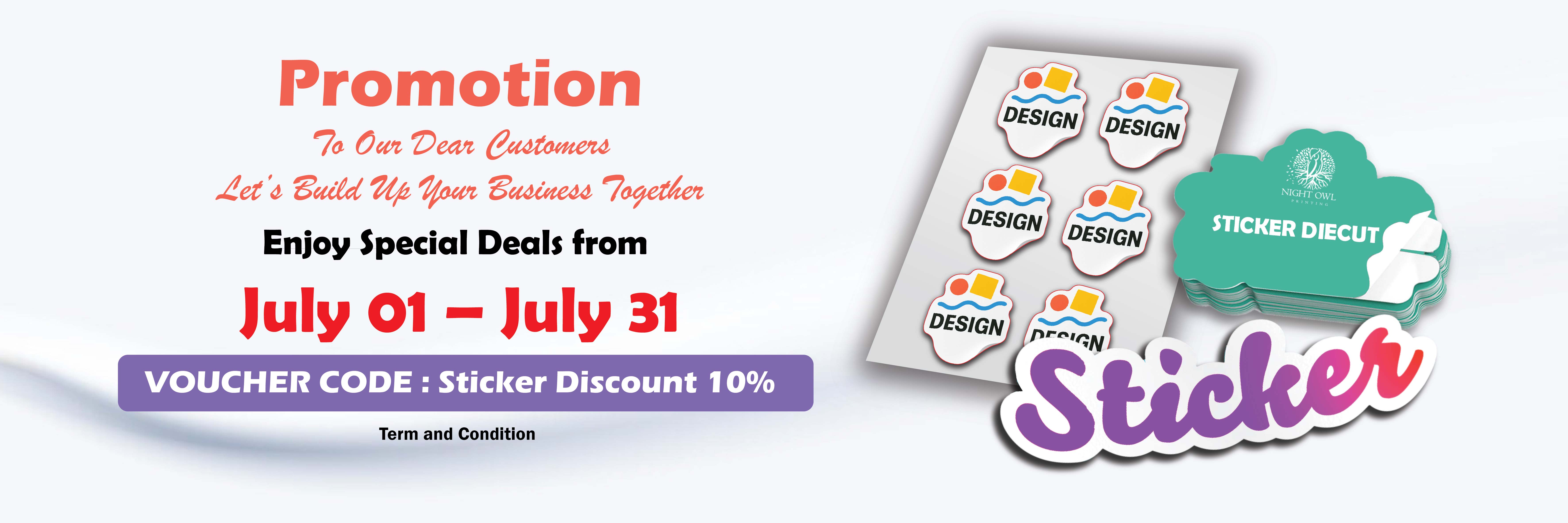 Sticker Discount 10%