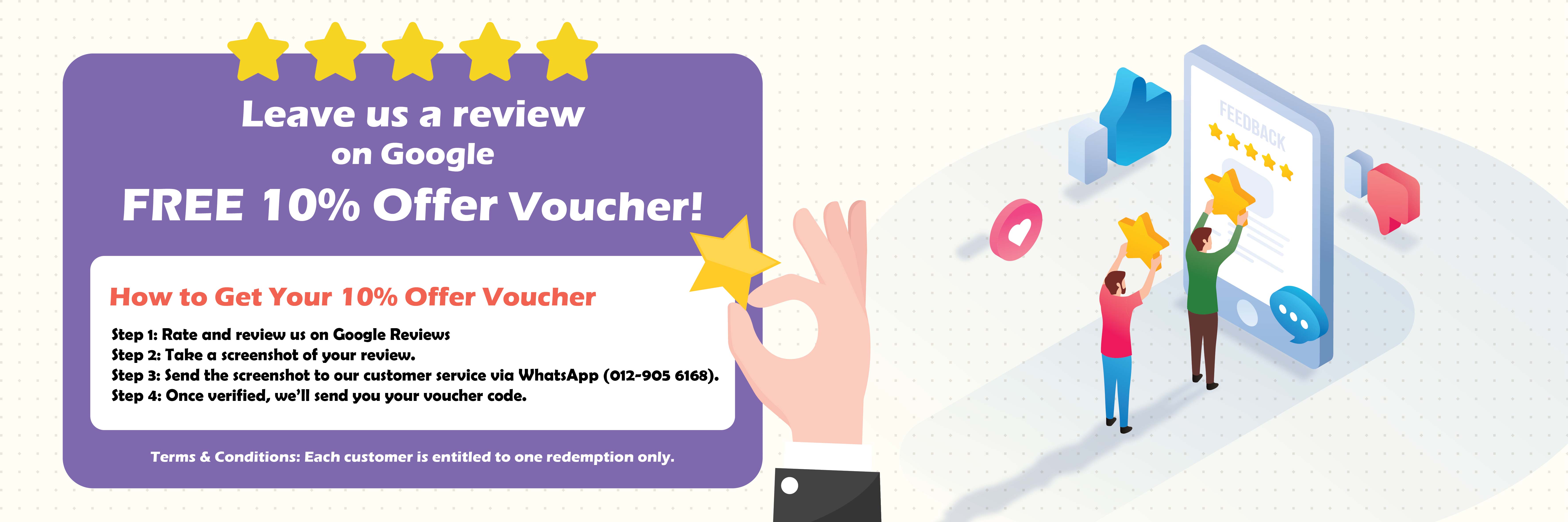 Rate Us to get 10% offer