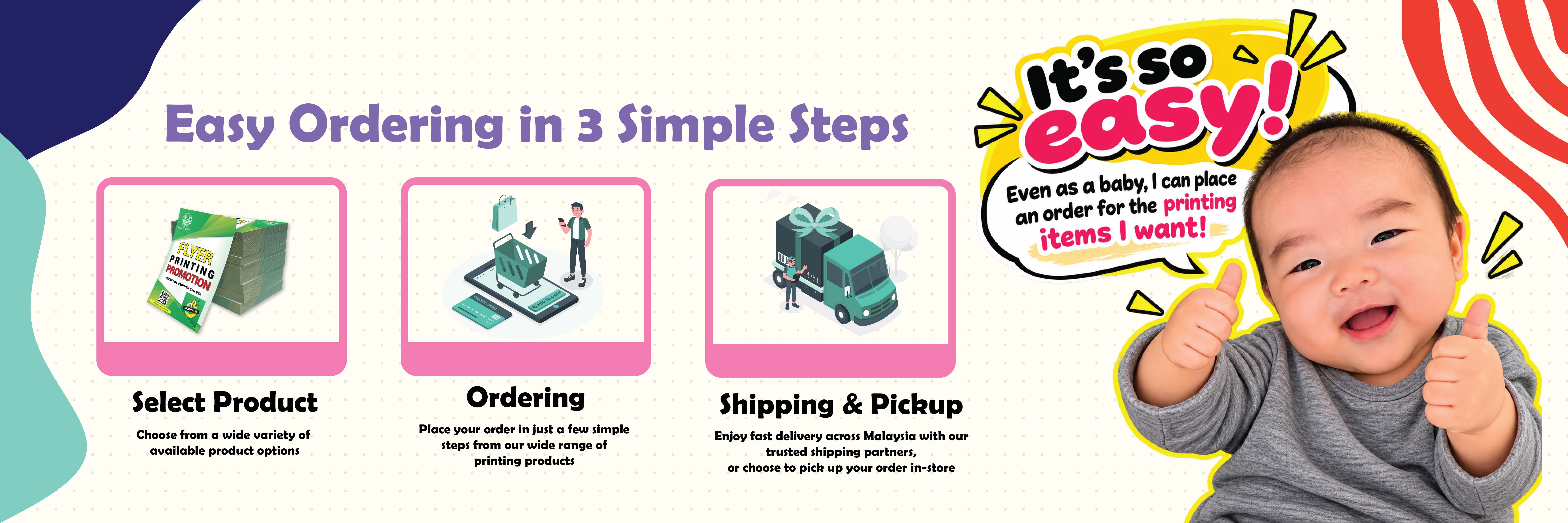 Easy Ordering in 3 Simple Steps