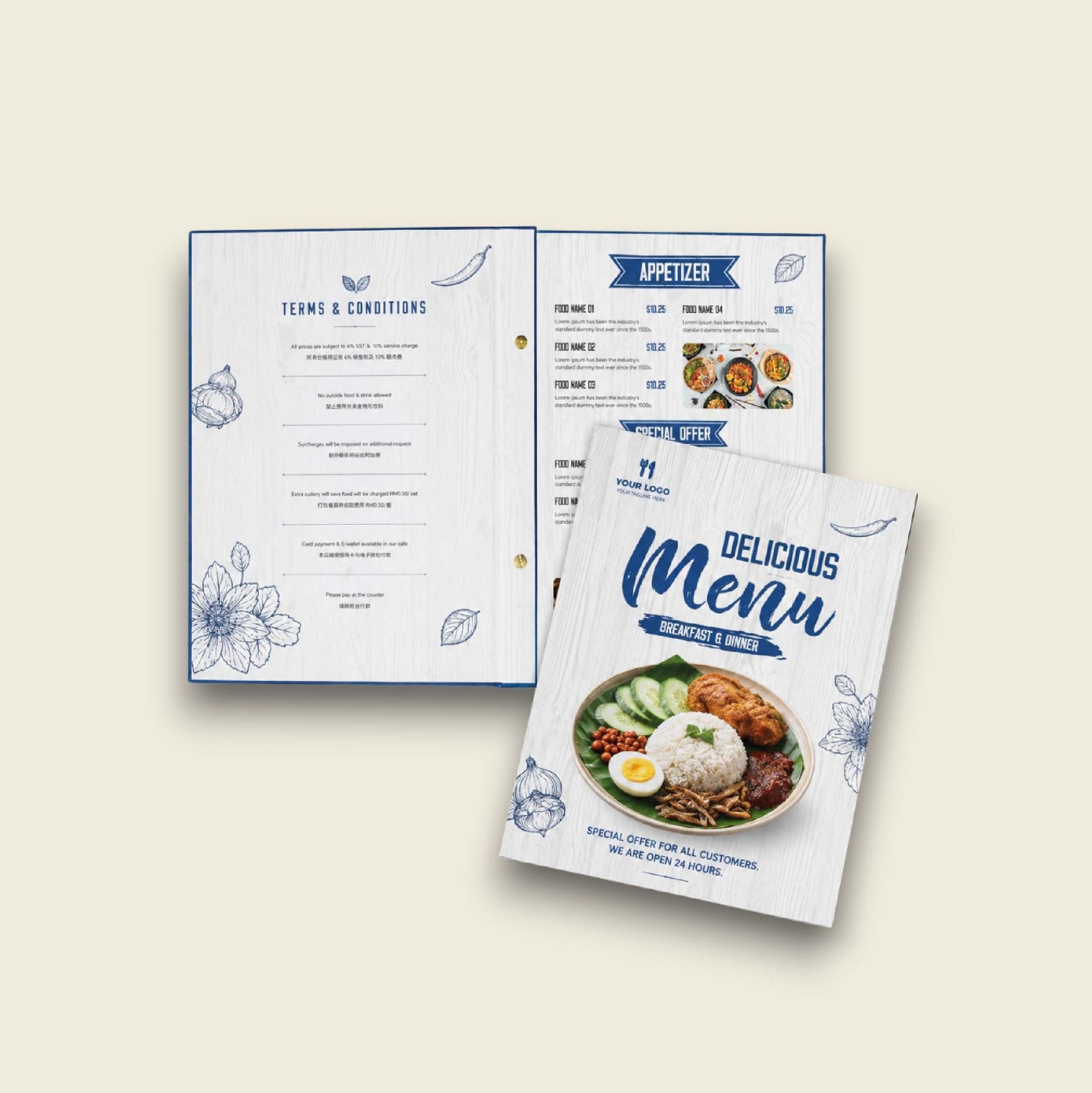 Hard Cover Menu 2