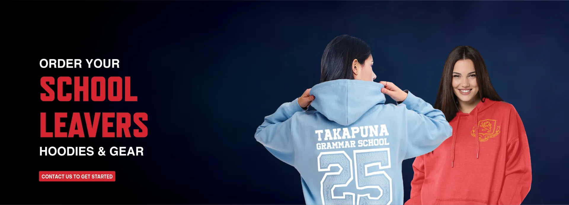 School leavers hoodies and gear range