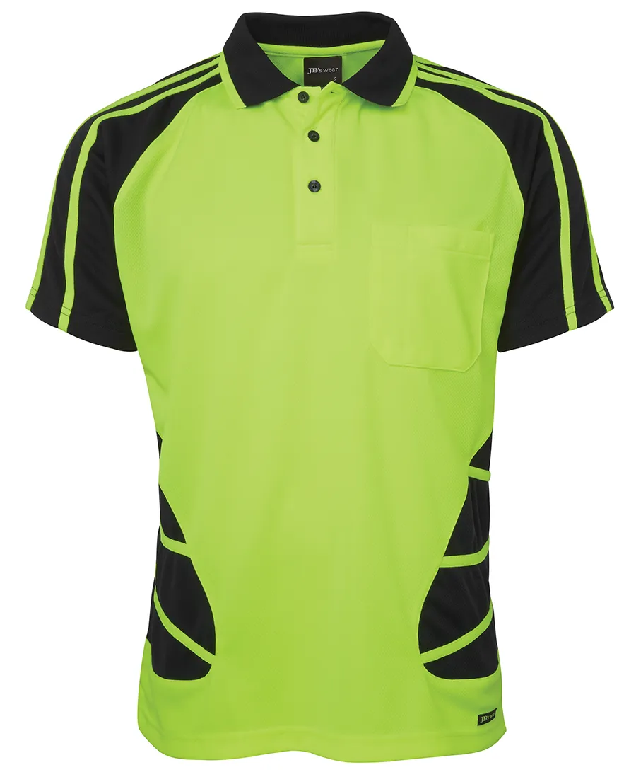 JB's HI VIS  S/S SPIDER POLO